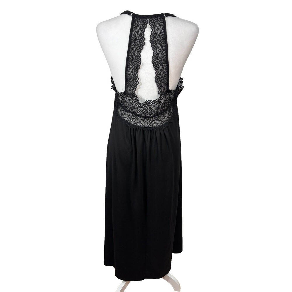 Linea Donatella Slip Dress Sz L‎ Lace Babydoll Whimsigoth Dark Fairy Festival - Picture 3 of 9